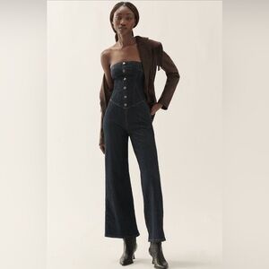 NWT! Anthropologie Pilcro Strapless Denim Corset Jumpsuit - Size 4 🏀